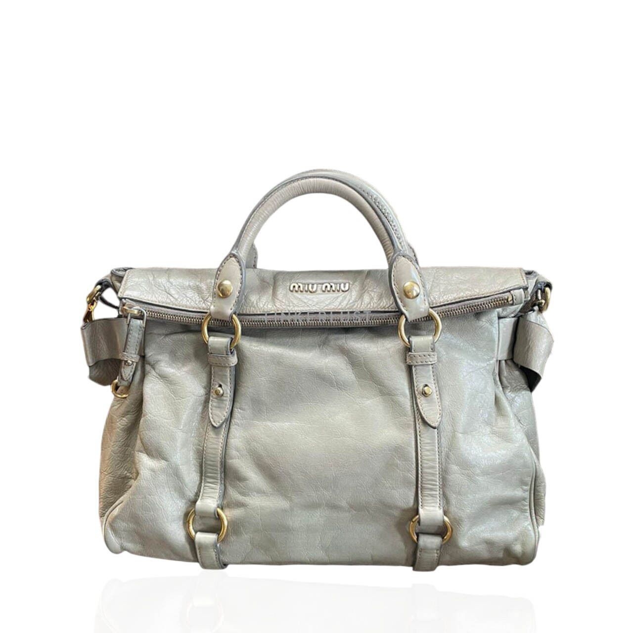 Miu Miu Leather Cream Satchel