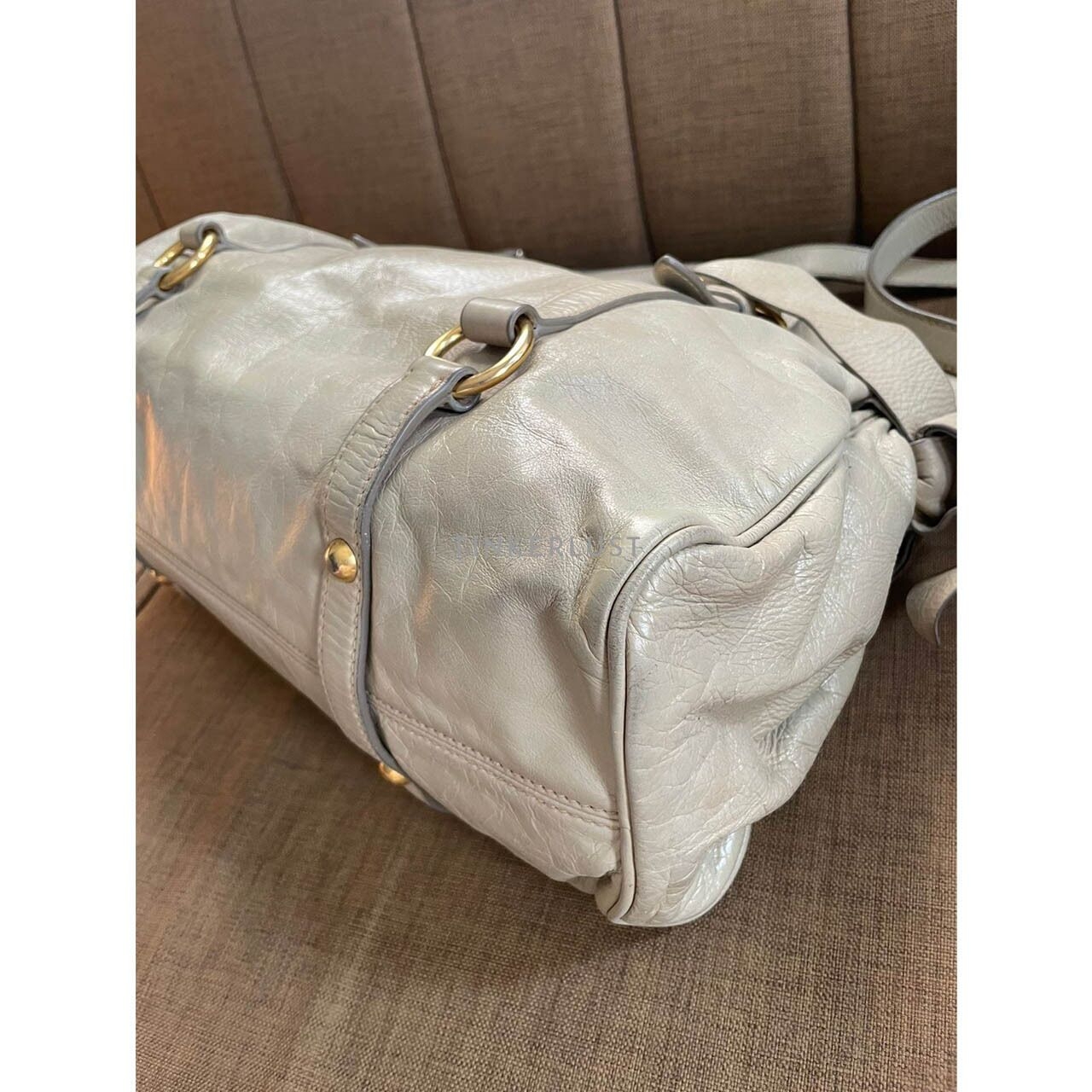 Miu Miu Leather Cream Satchel