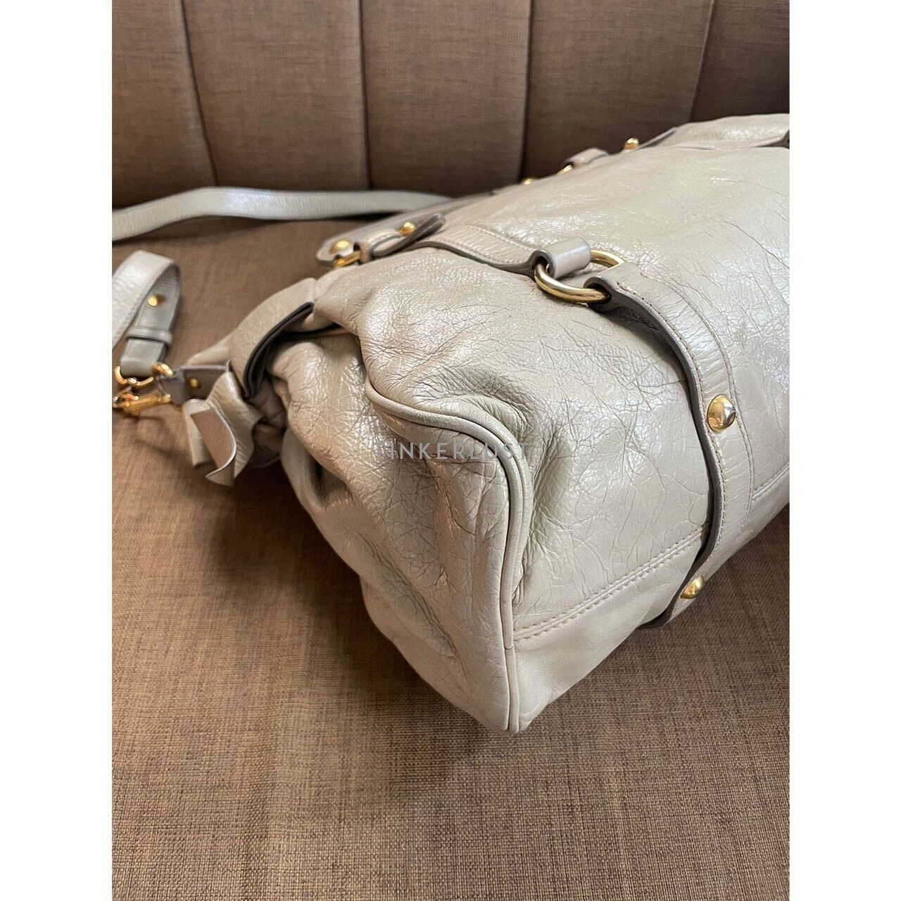 Miu Miu Leather Cream Satchel