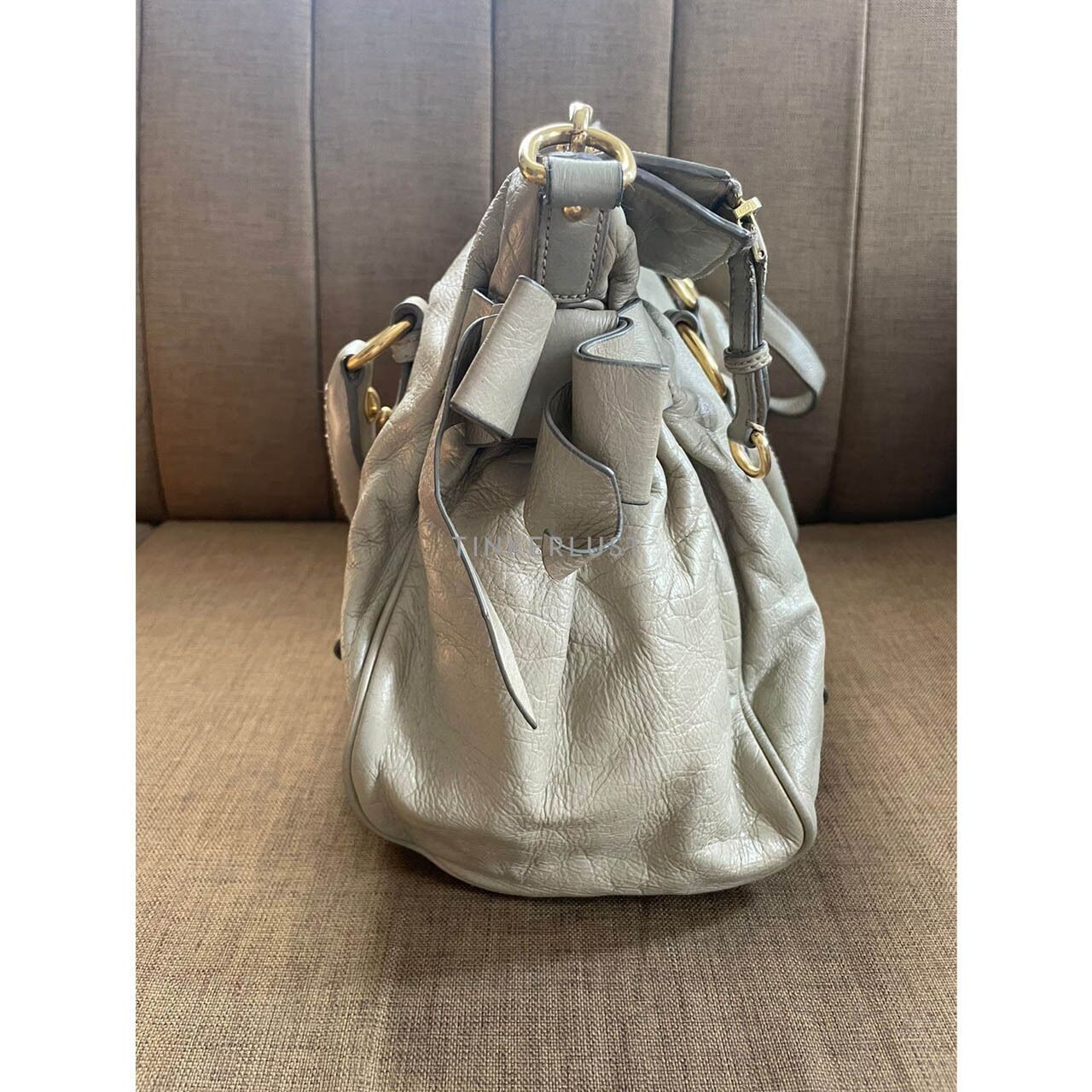 Miu Miu Leather Cream Satchel