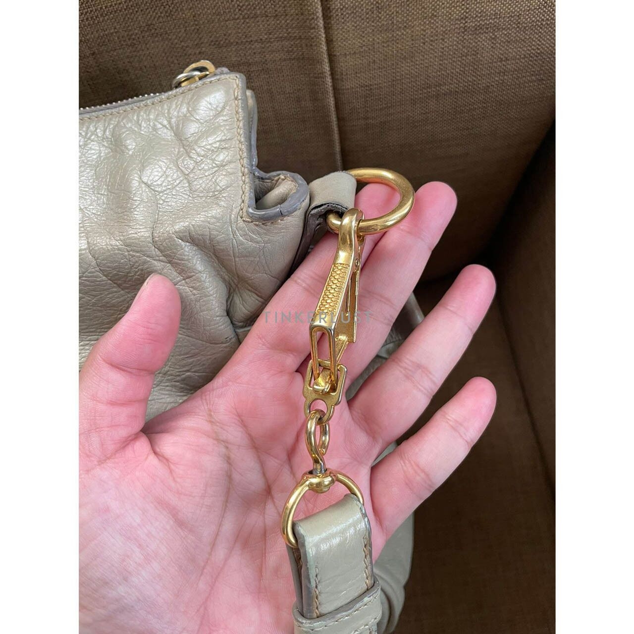 Miu Miu Leather Cream Satchel