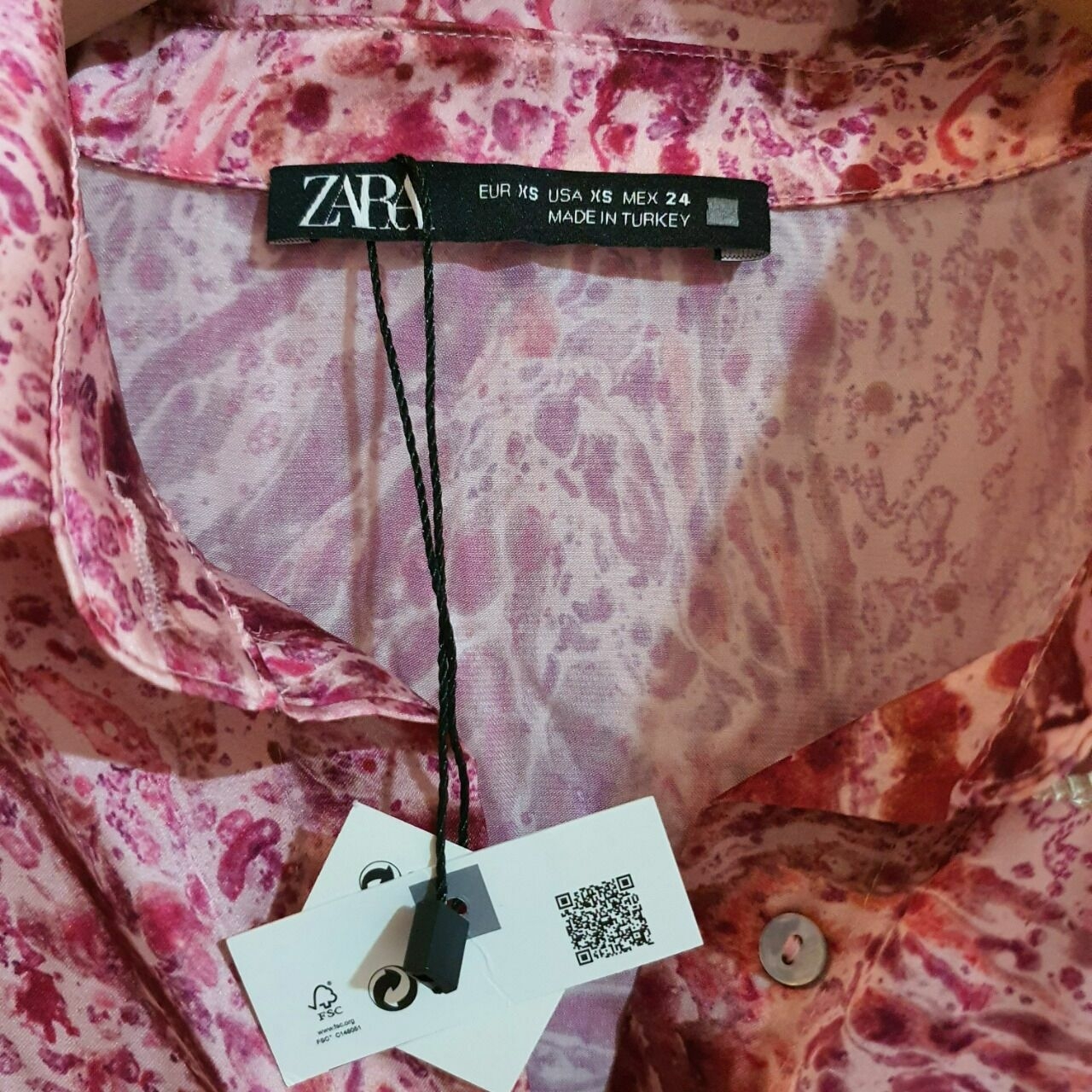 Zara Pink Rose Kemeja