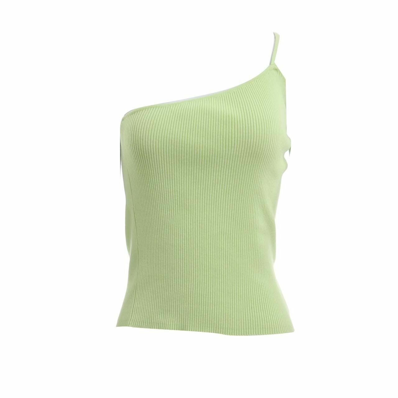 Zara Green One Shoulder Sleeveless