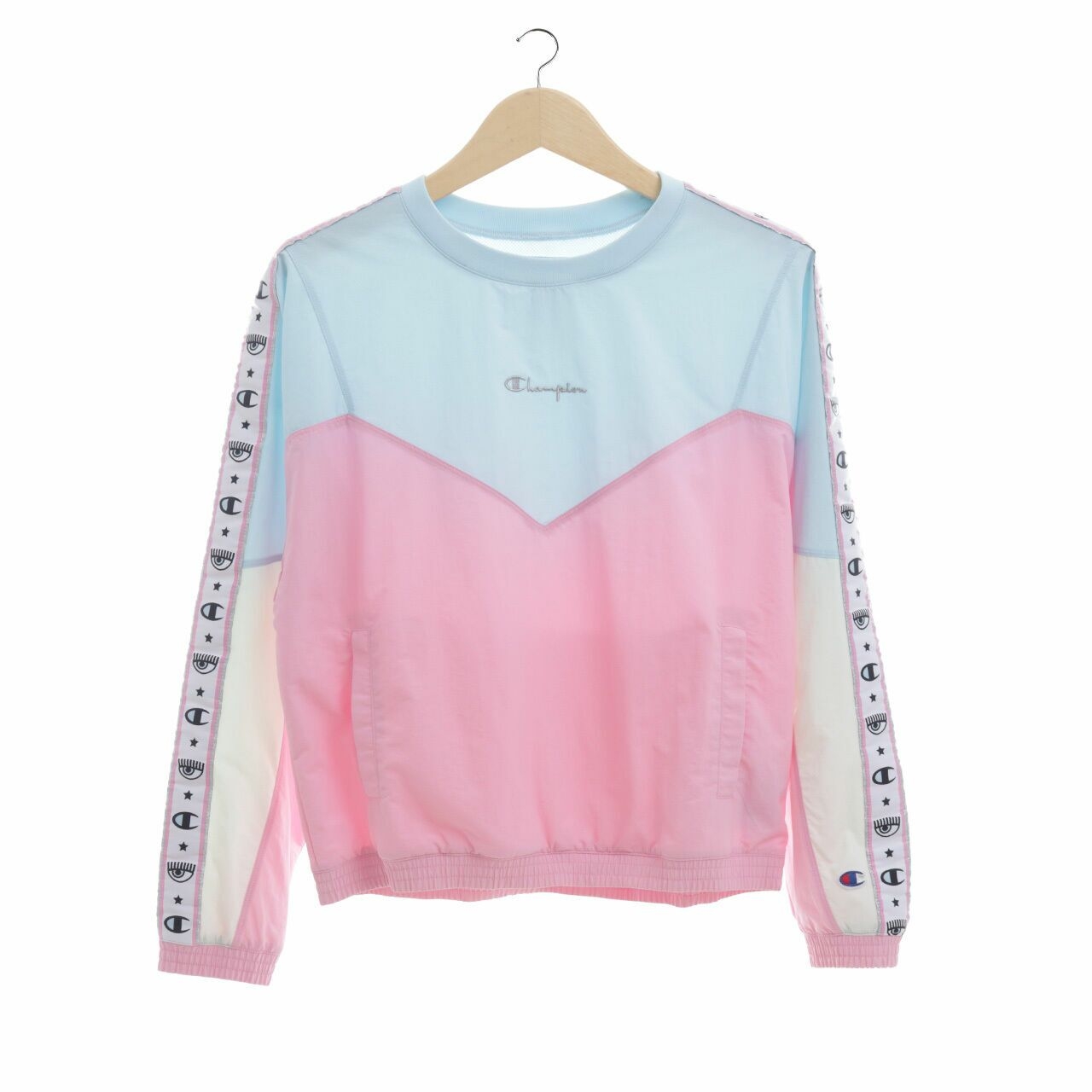 Champion x Chiarra Ferragni Multi Color Block Water Repellent Sweatshirt Sweater