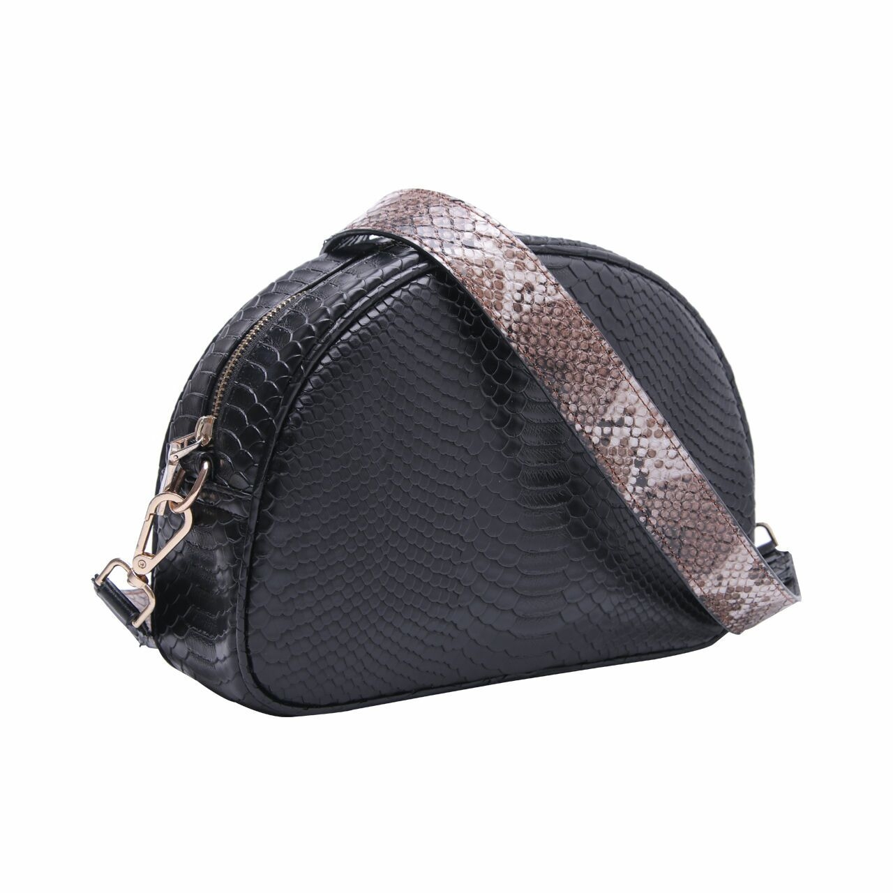 Private Collection Black Ottoto Snakeskin Sling Bag