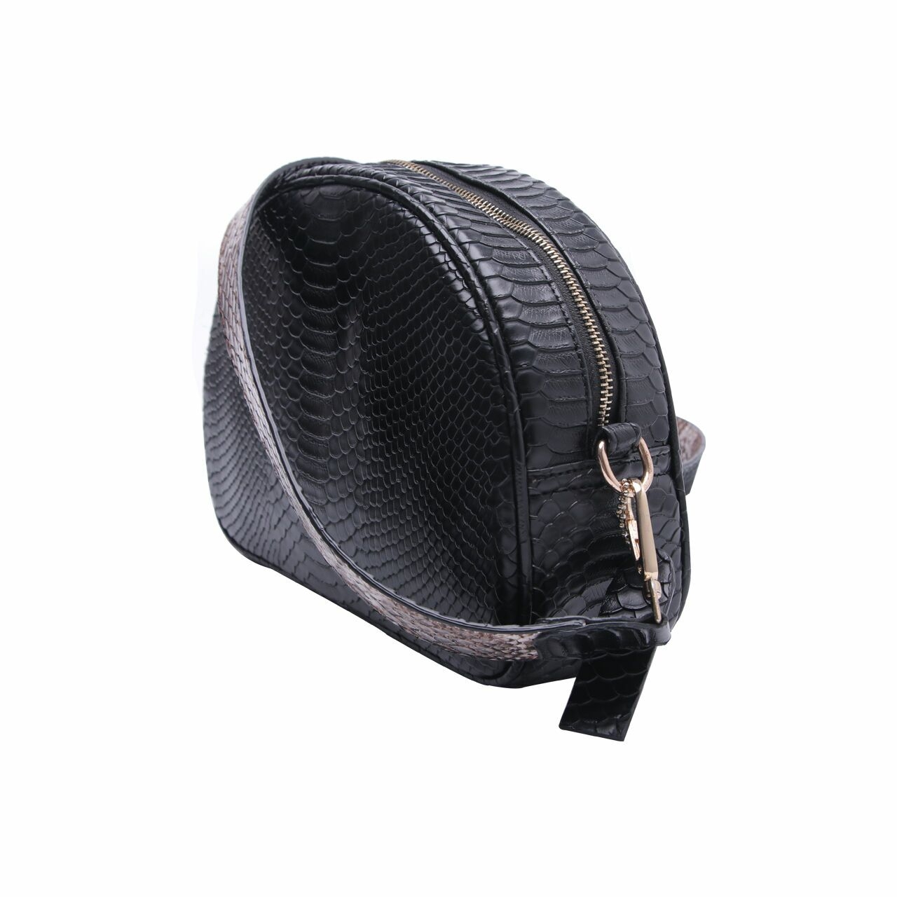 Private Collection Black Ottoto Snakeskin Sling Bag