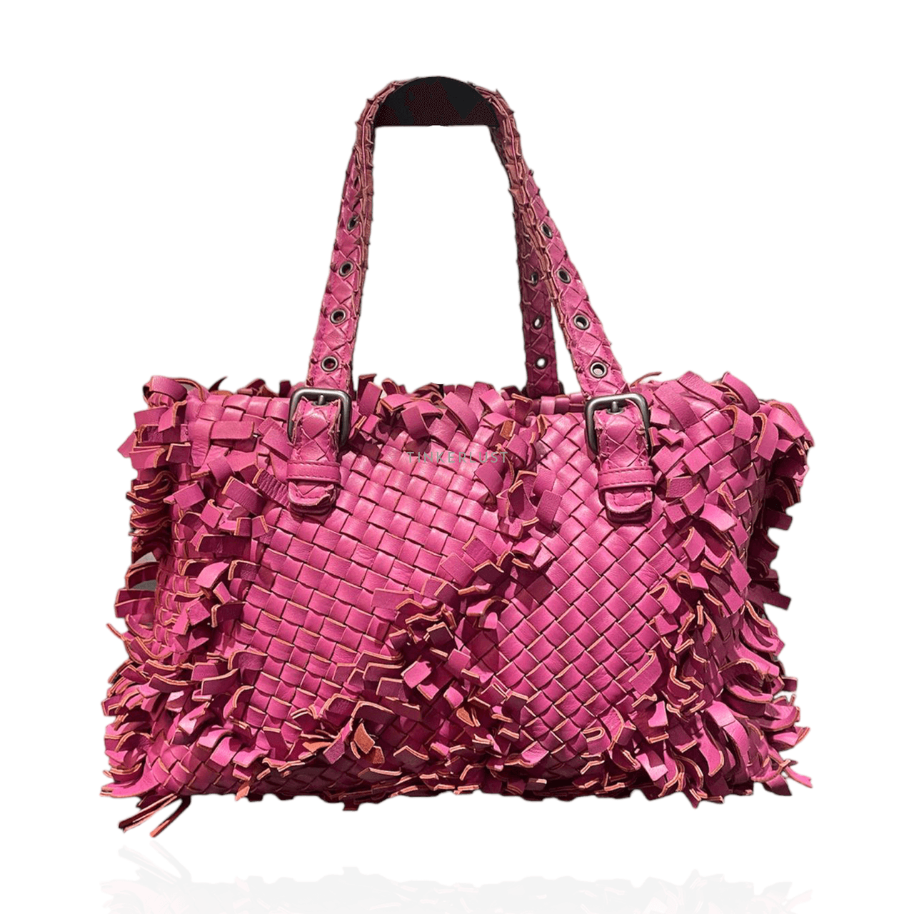 Bottega Veneta Unfinished Woven Runway Rare Cabat Tote Bag