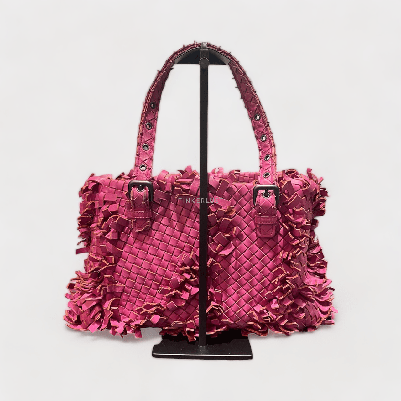 Bottega Veneta Unfinished Woven Runway Rare Cabat Tote Bag