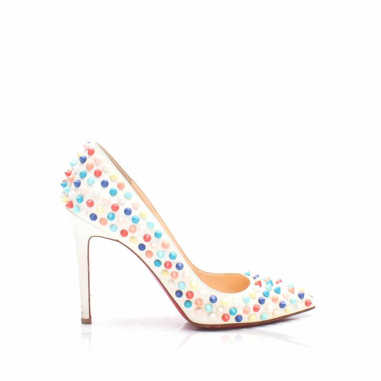 Christian Louboutin Multicolor Leather Pigalle Spike Pumps Heels