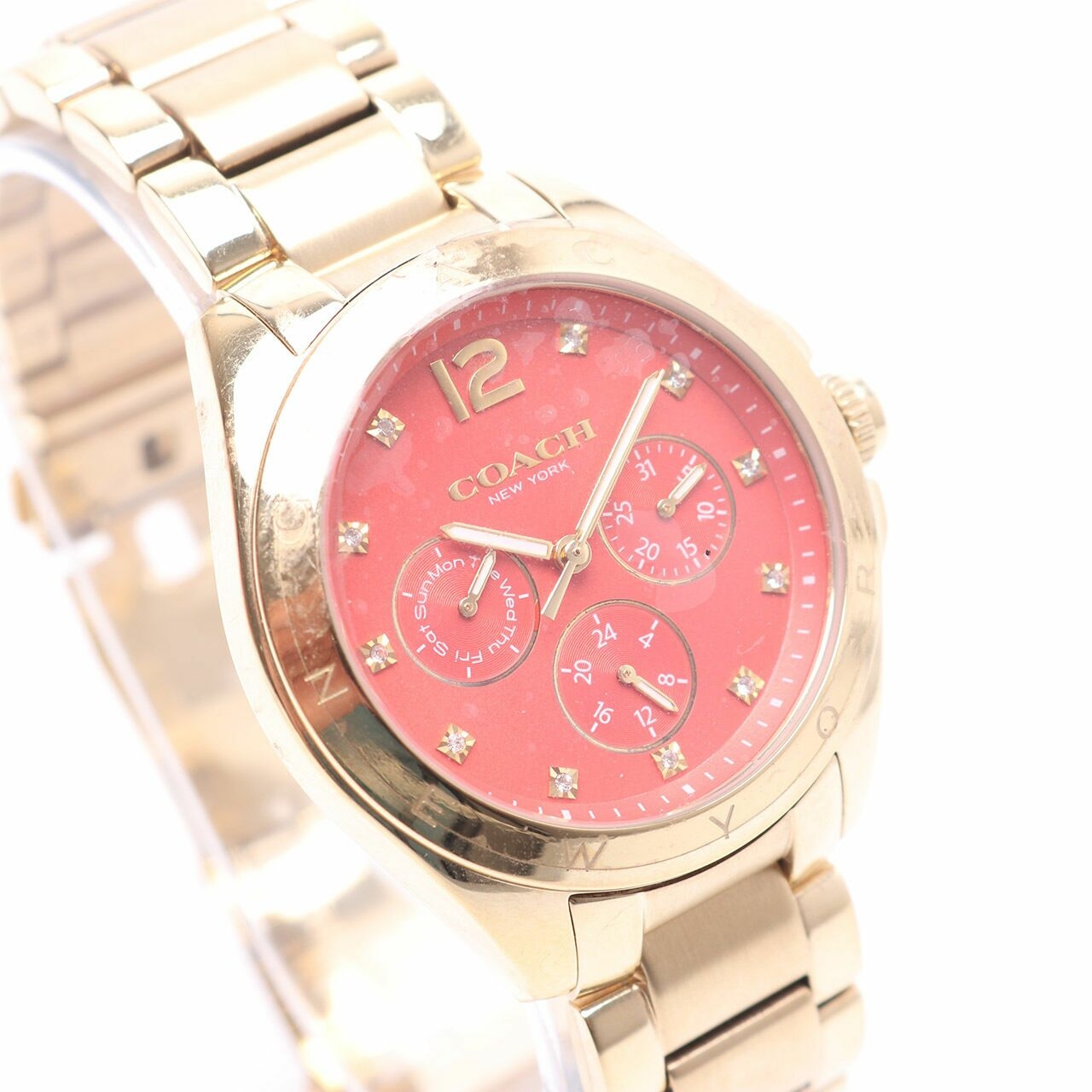 Coach Gold & Pink Coral Watch