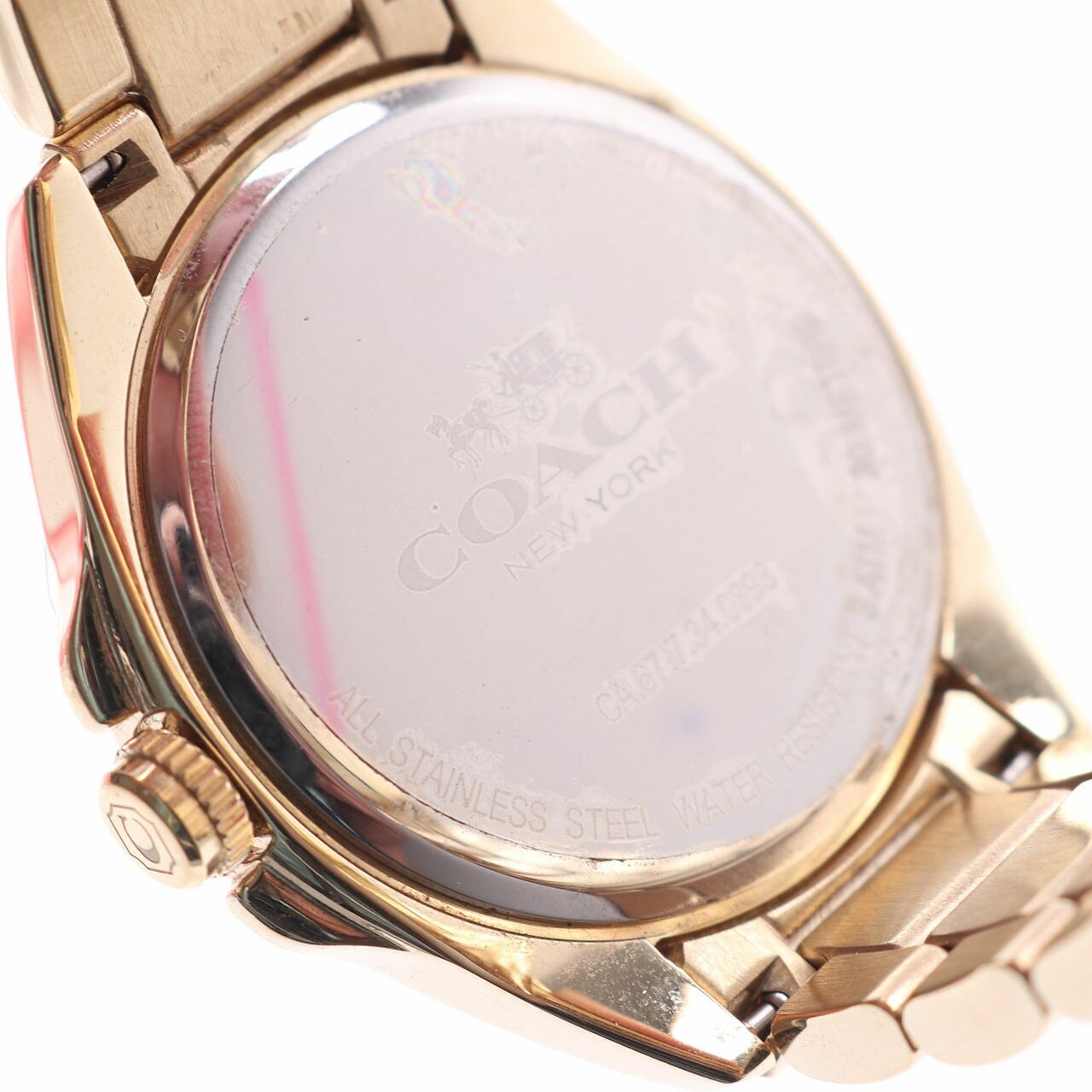 Coach Gold & Pink Coral Watch