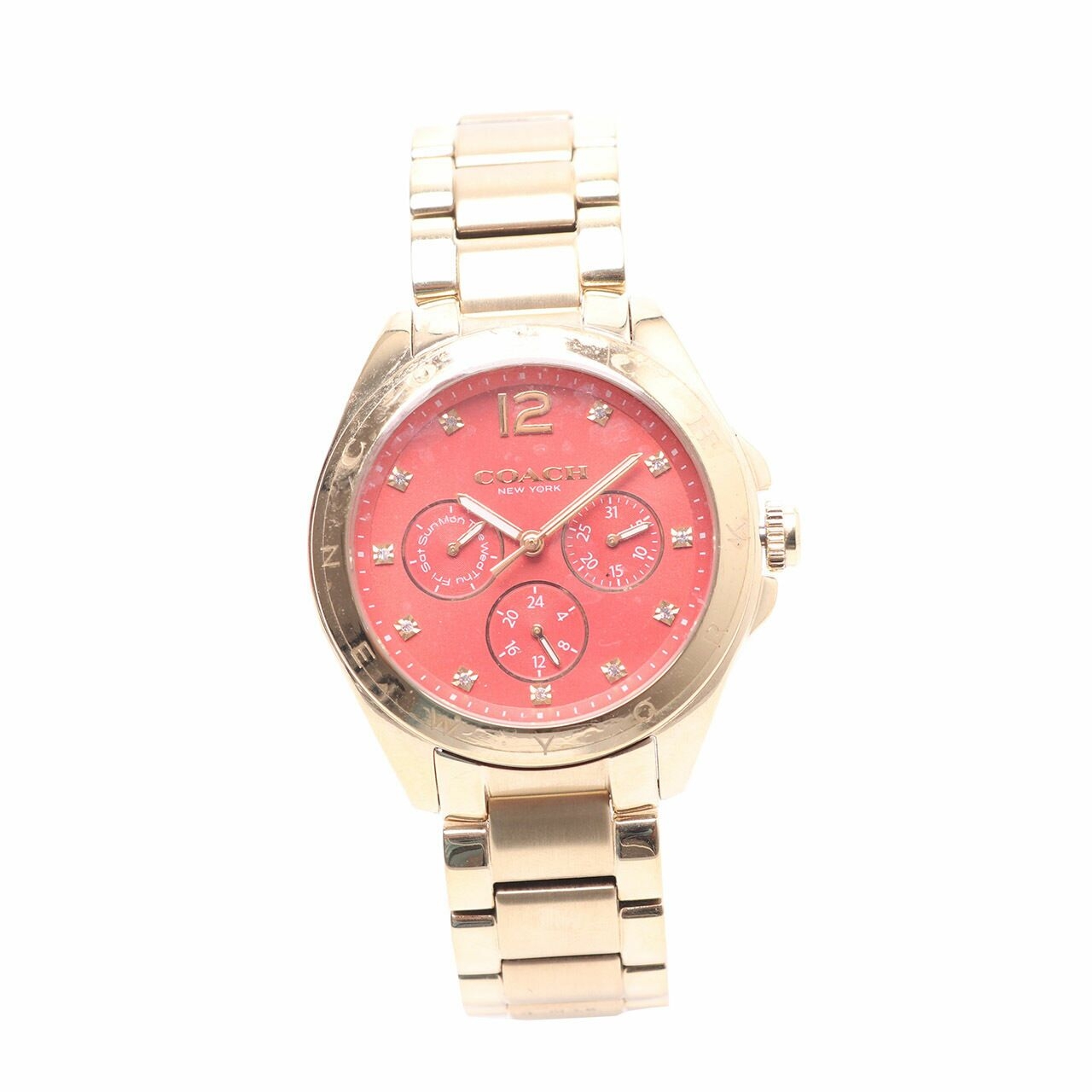 Coach Gold & Pink Coral Watch