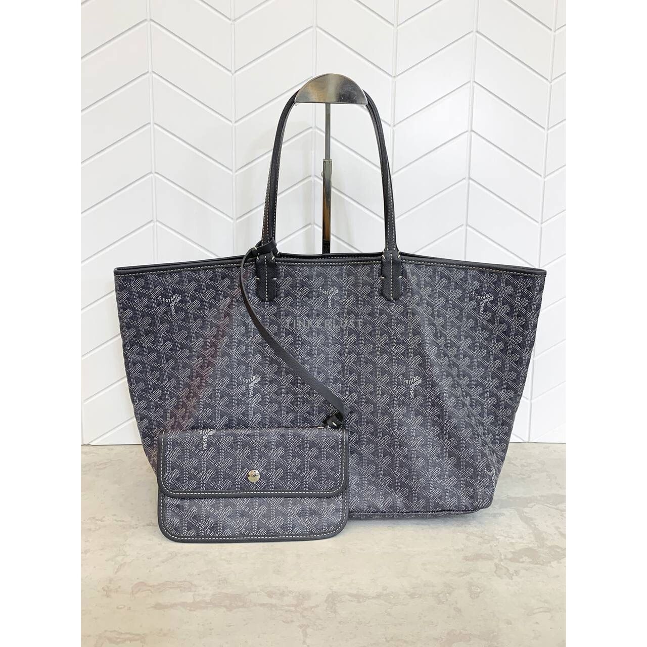 Goyard St Louis PM Grey 2018 Tote Bag