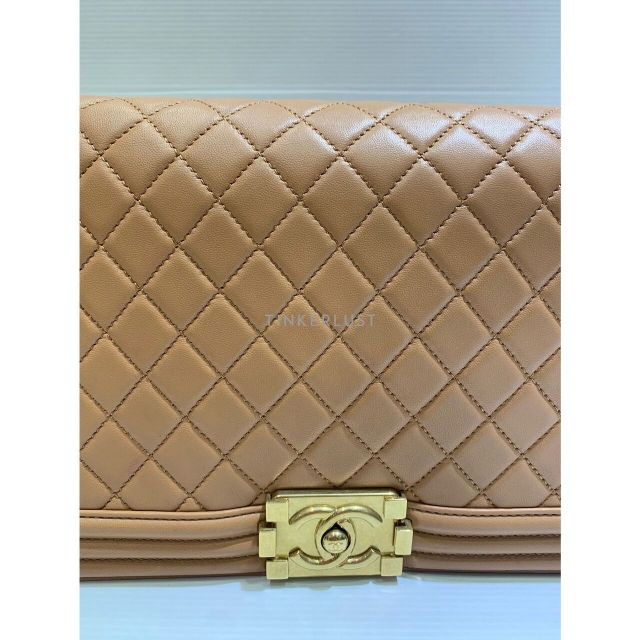 Chanel Boy 28 Caramel Lambskin GHW #21 2016 Shoulder Bag	