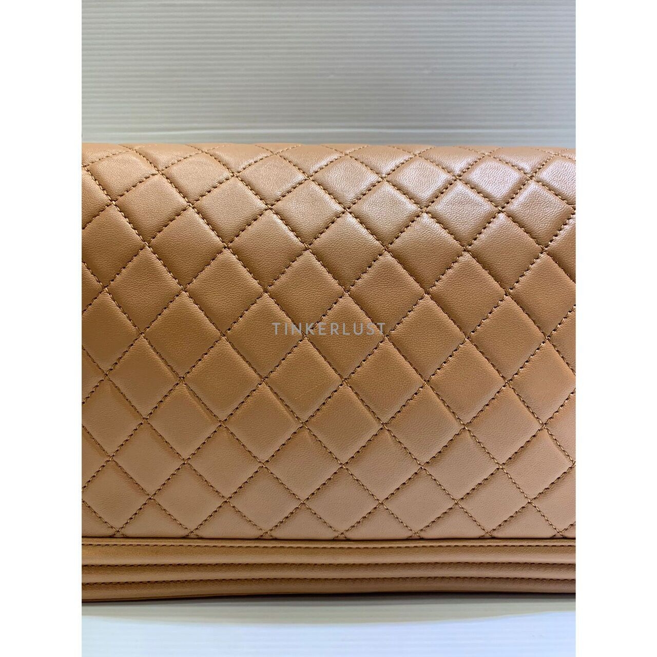 Chanel Boy 28 Caramel Lambskin GHW #21 2016 Shoulder Bag	