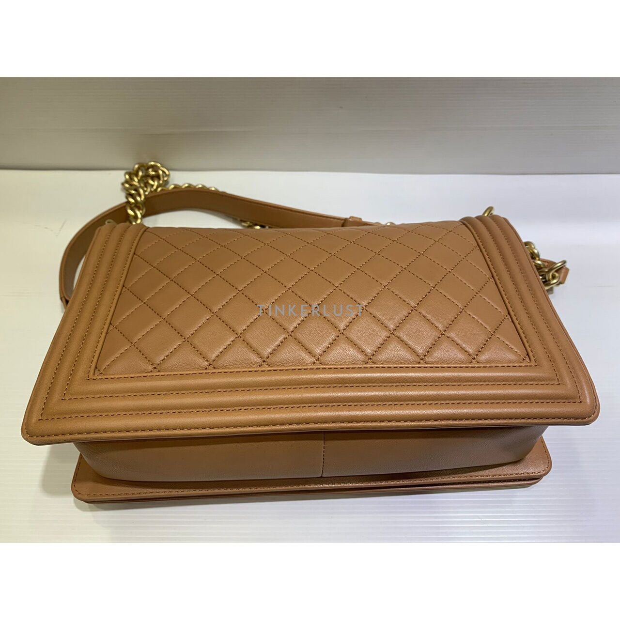 Chanel Boy 28 Caramel Lambskin GHW #21 2016 Shoulder Bag	