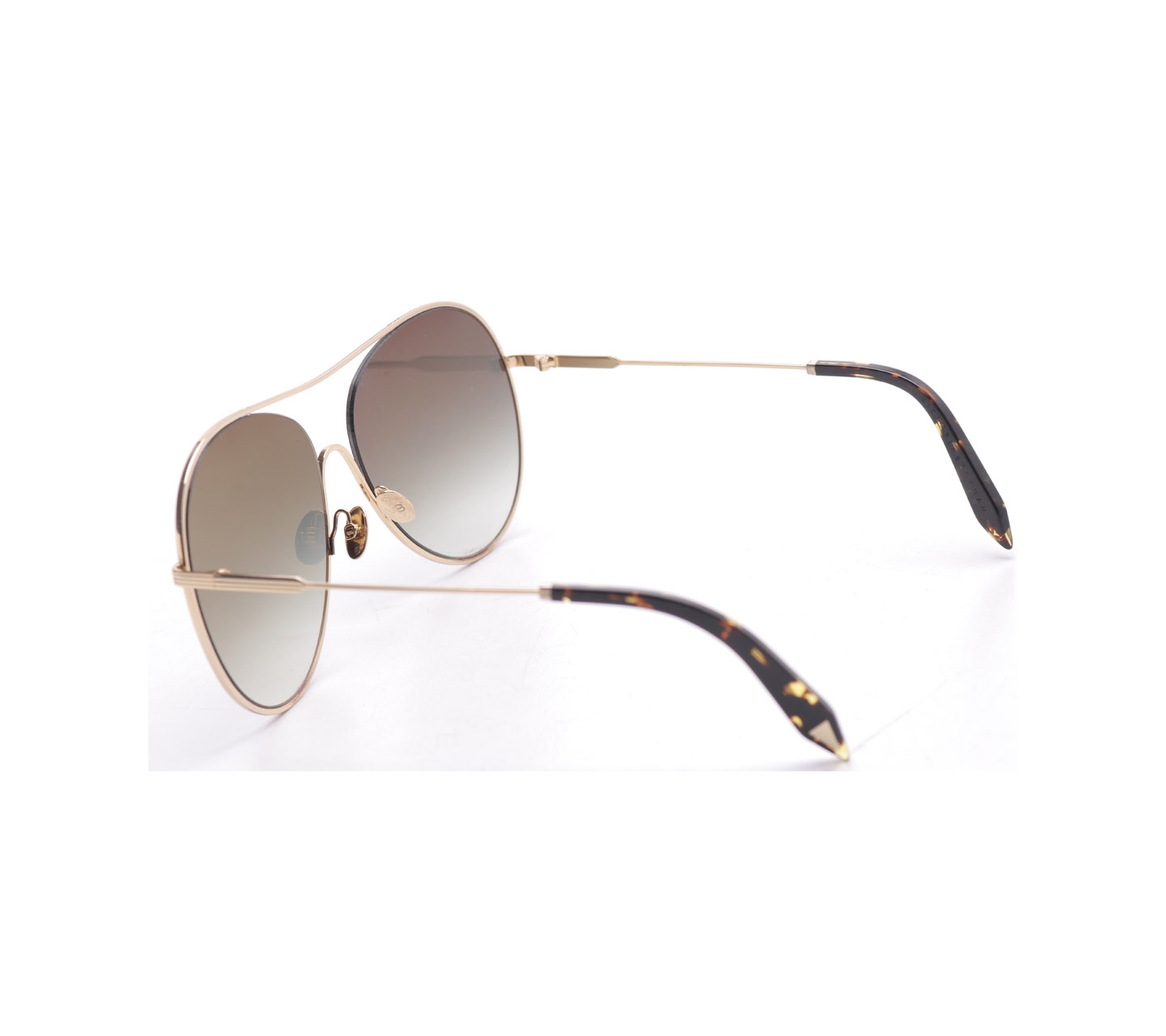 Victoria Beckham Brown Loop Round Sunglasses