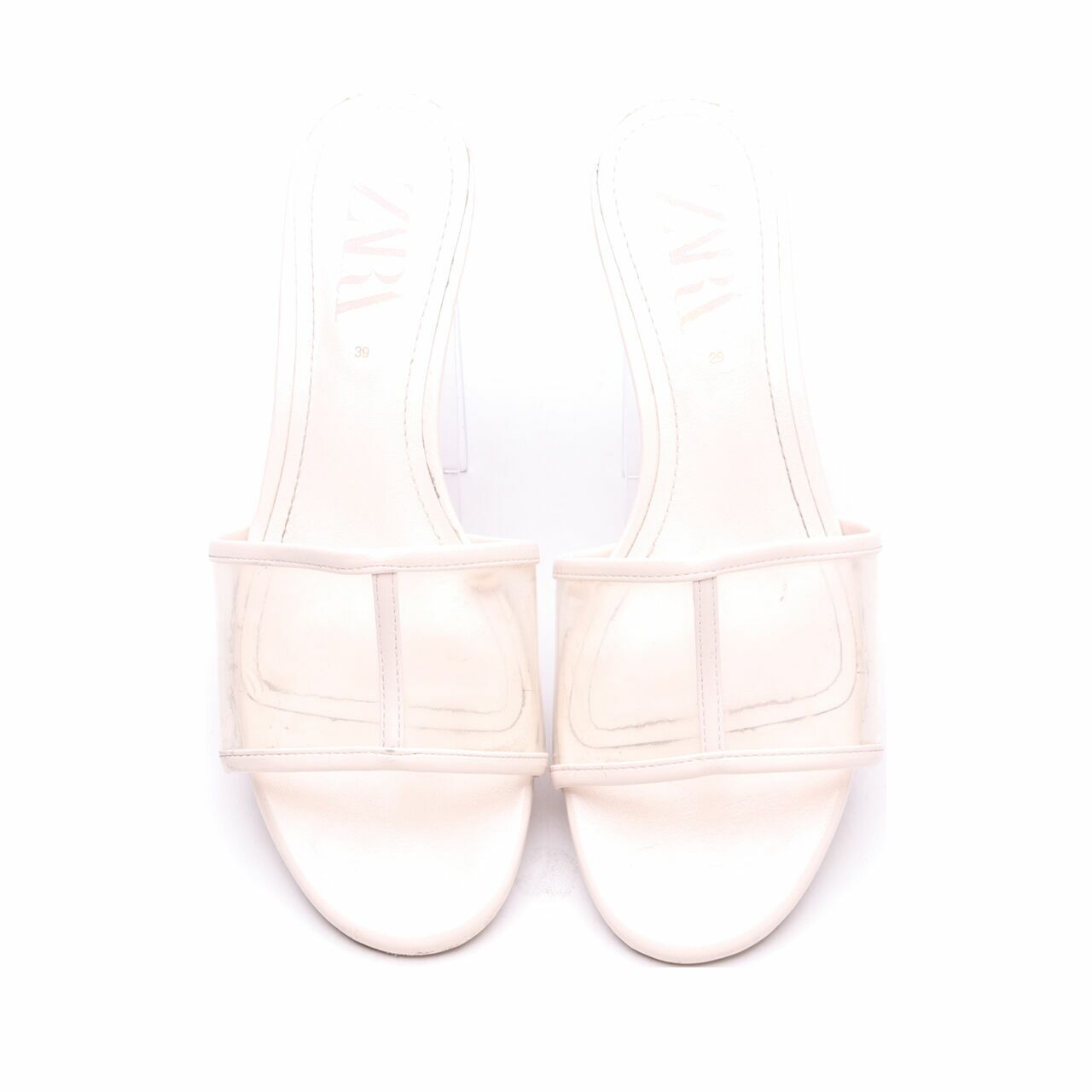 Zara Off White Mules Sandals