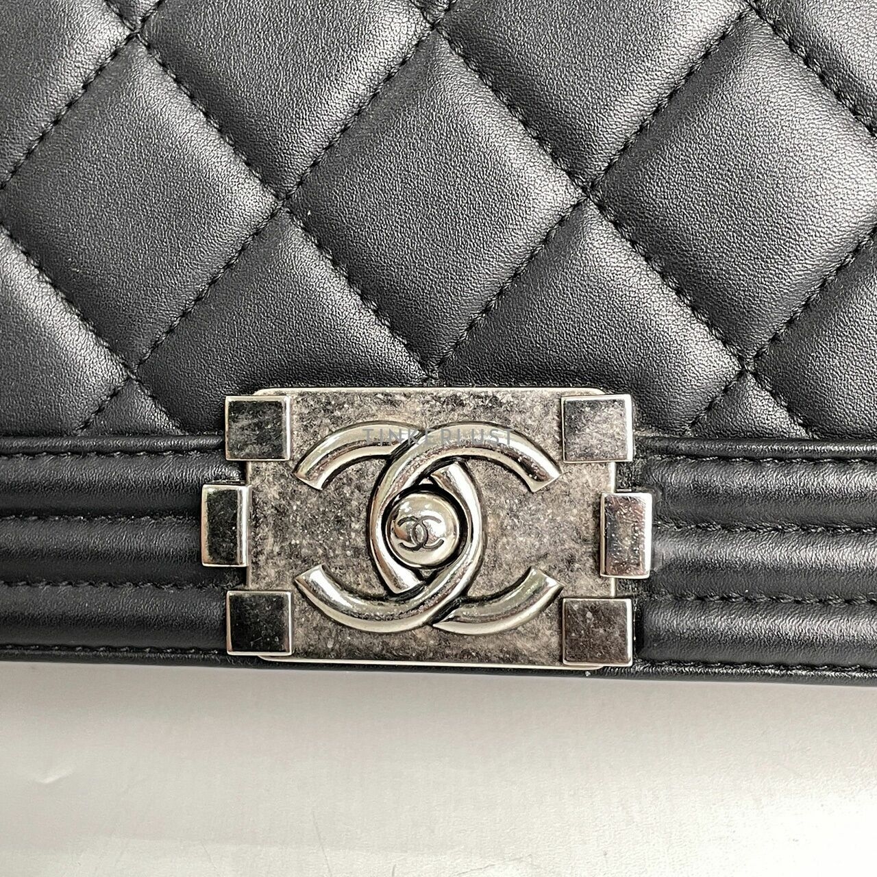 Chanel Black Calfskin Boy Medium Shoulder Bag RHW #19