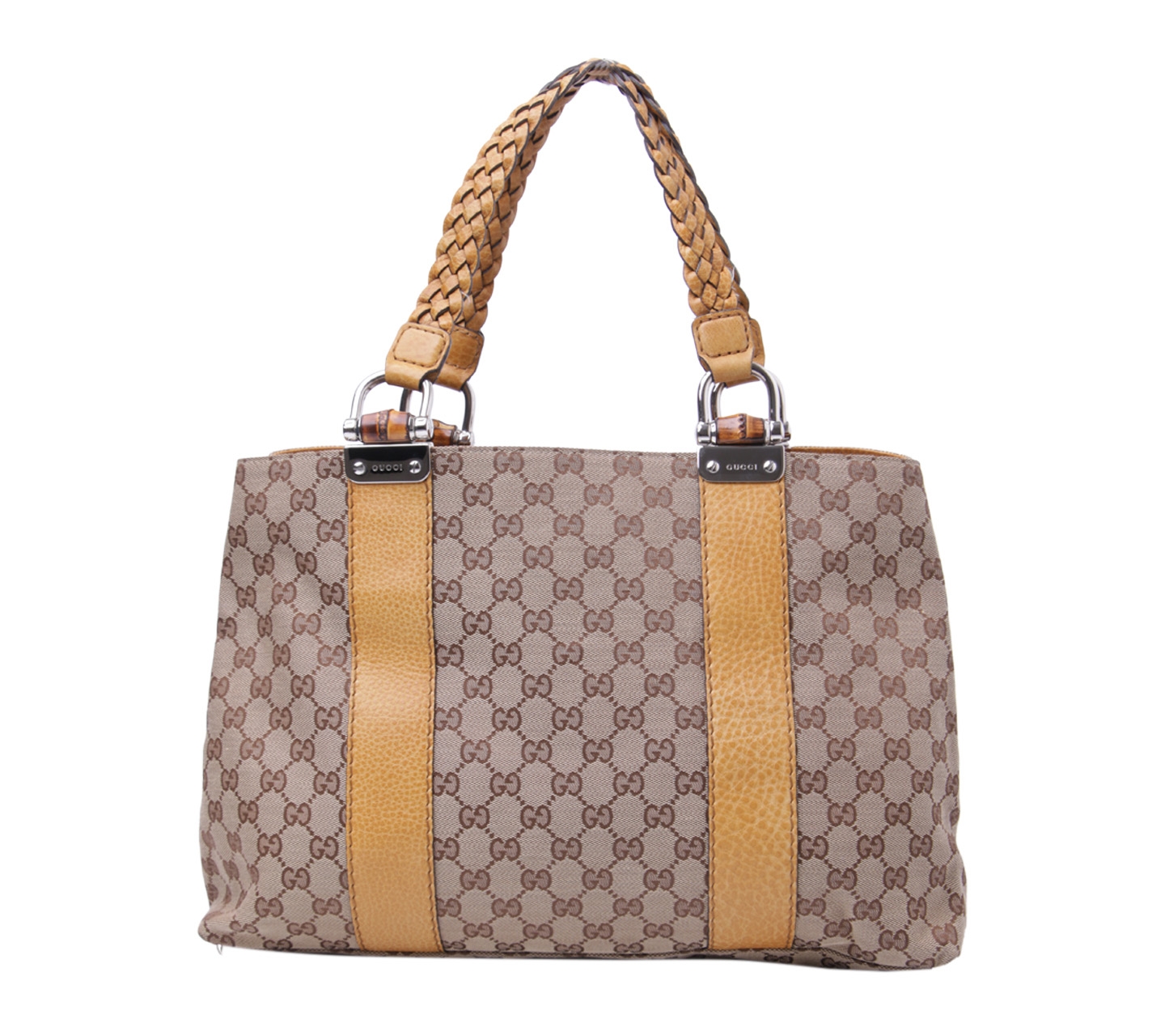 Gucci Brown Canvas and Leather Tote bag