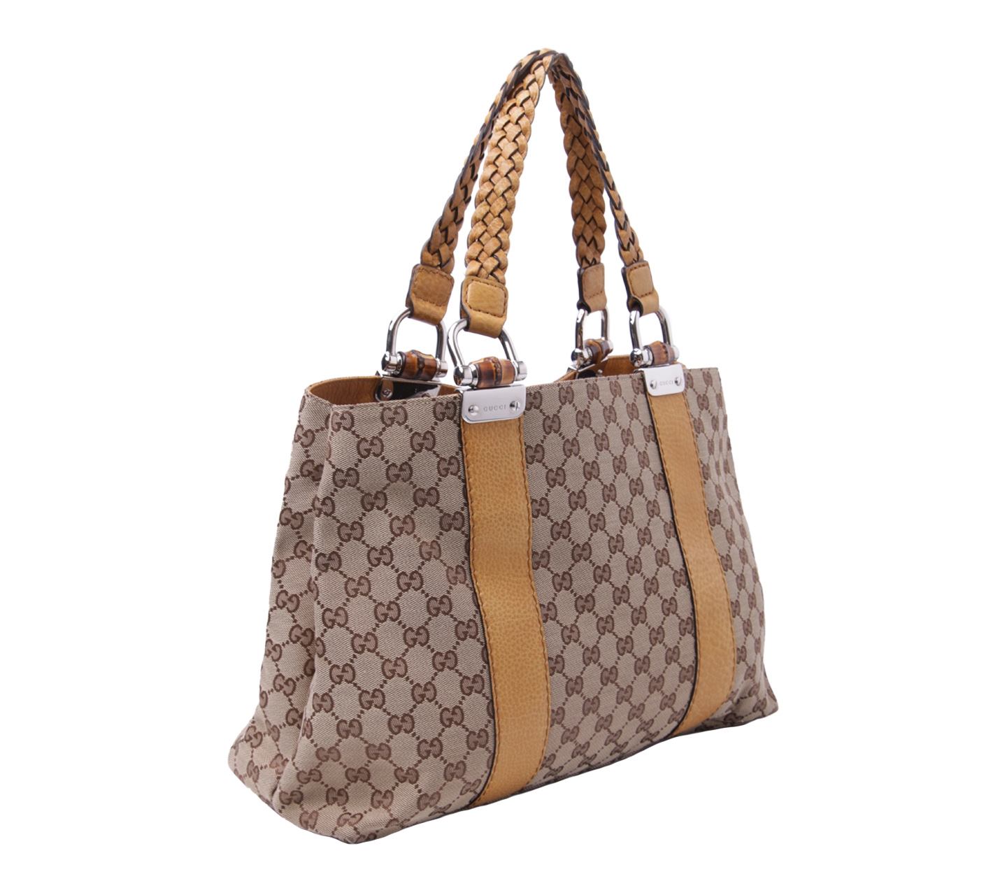 Gucci Brown Canvas and Leather Tote bag