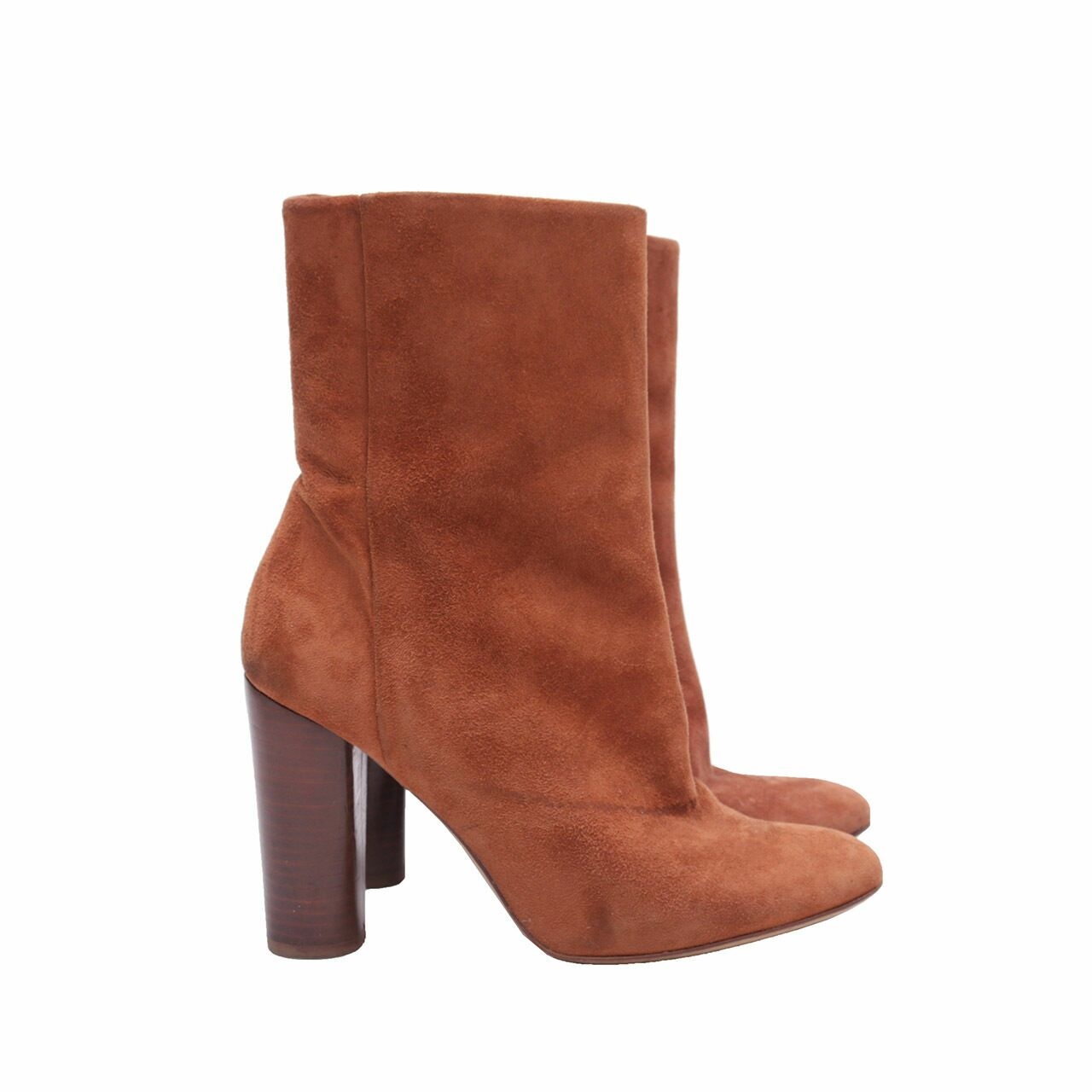 H&M Brown Suede Heels Boots