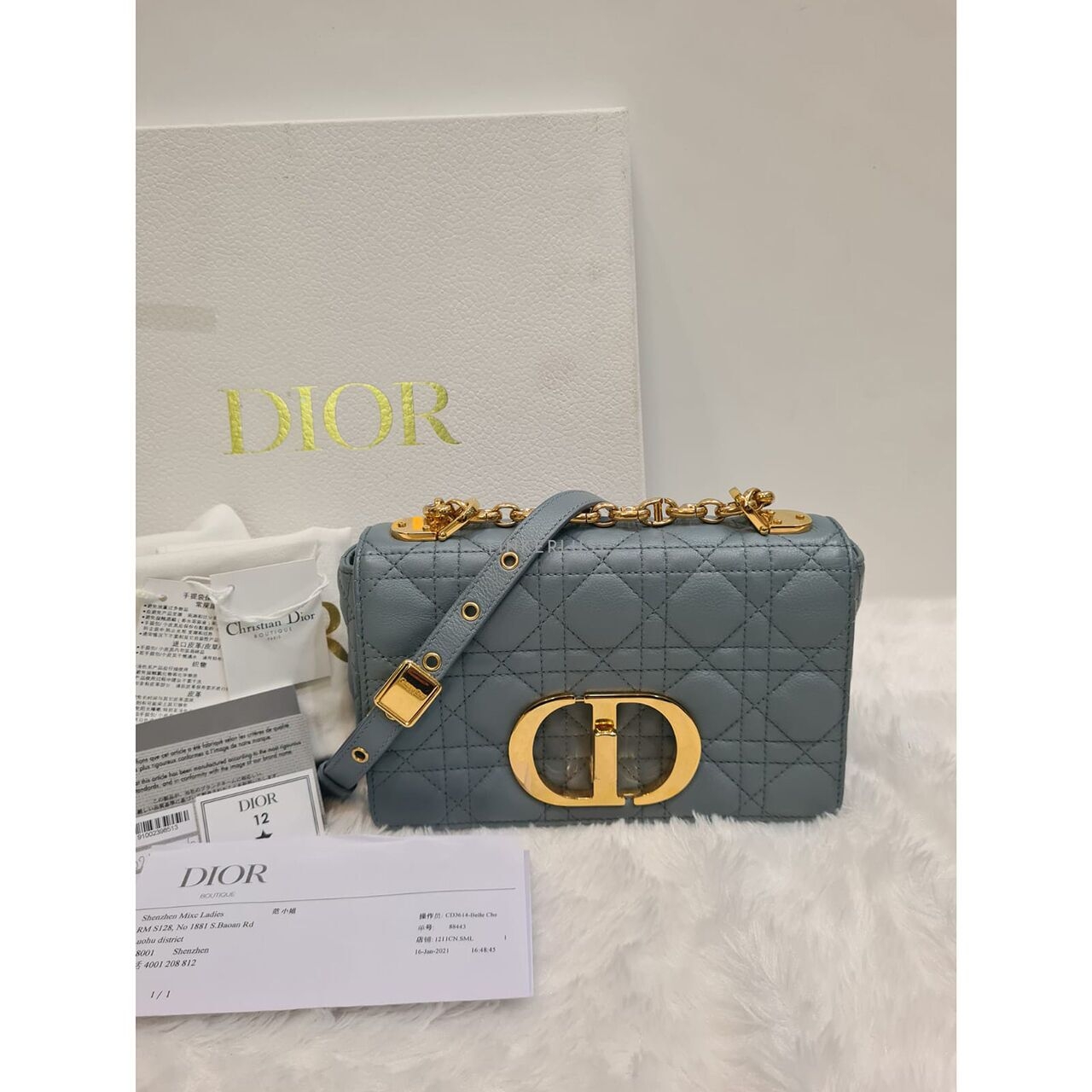 Christian Dior Caro Small Gray 2021 Sling Bag