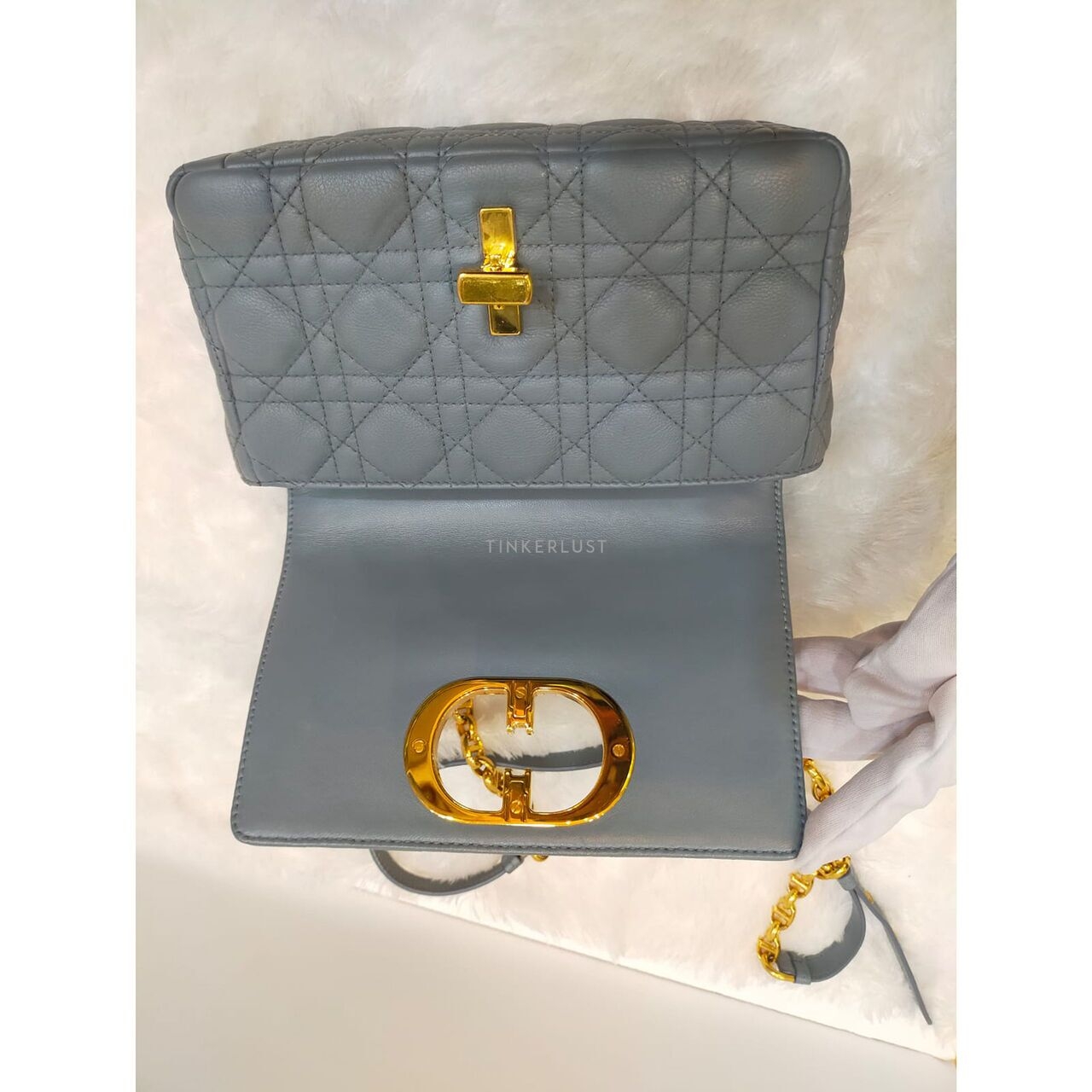 Christian Dior Caro Small Gray 2021 Sling Bag