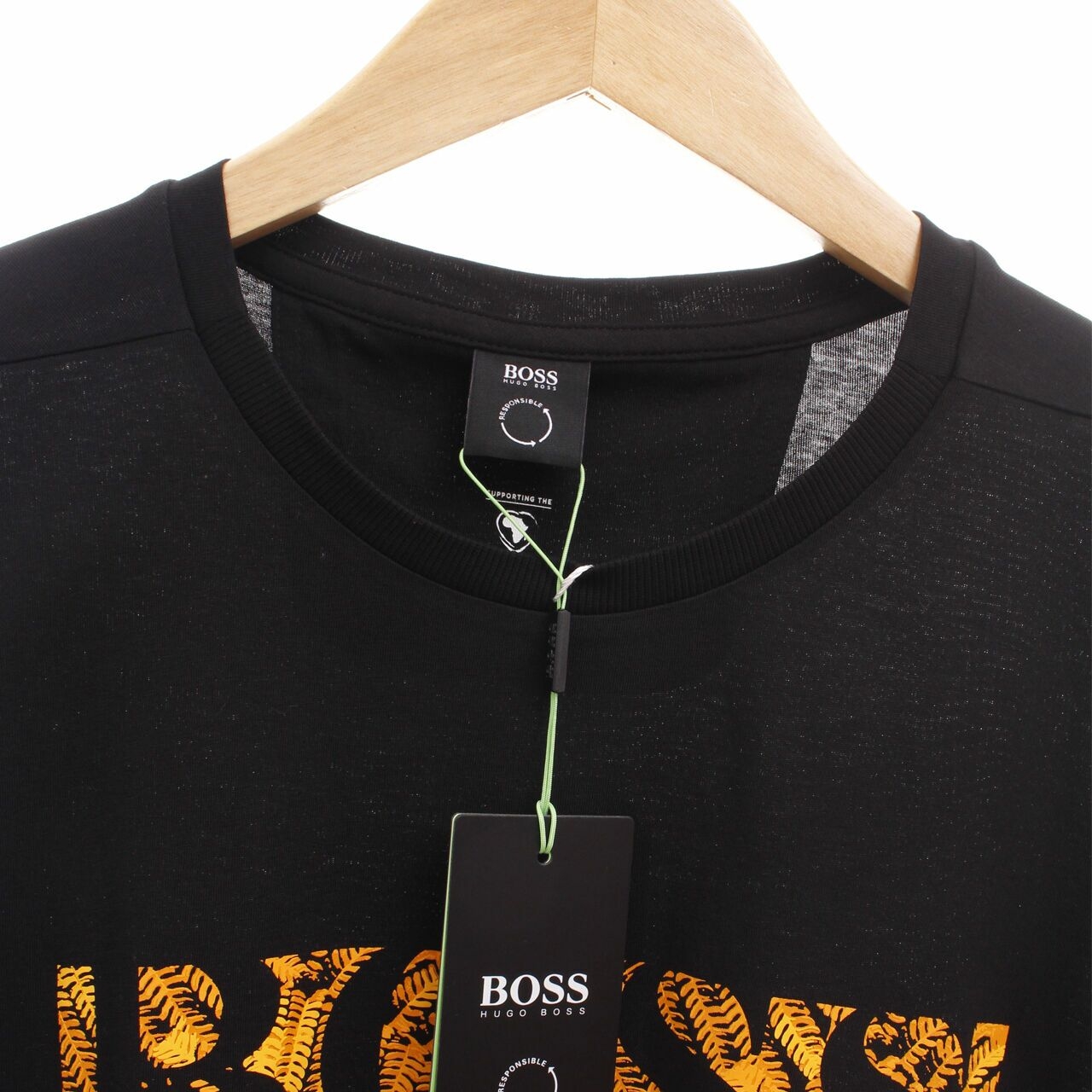 Hugo Boss Black Orange Stamp Tshirt  sz L