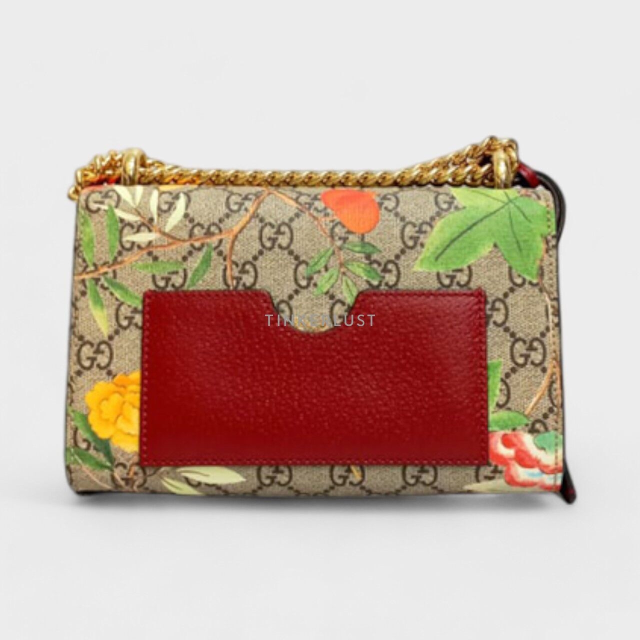 Gucci Padlock Tian Small Multicolor GG Monogram Canvas Shoulder Bag