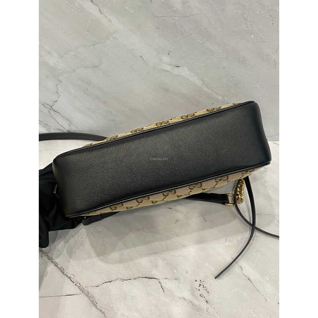 Gucci Camera Bag GG Canvas Black GHW Sling Bag