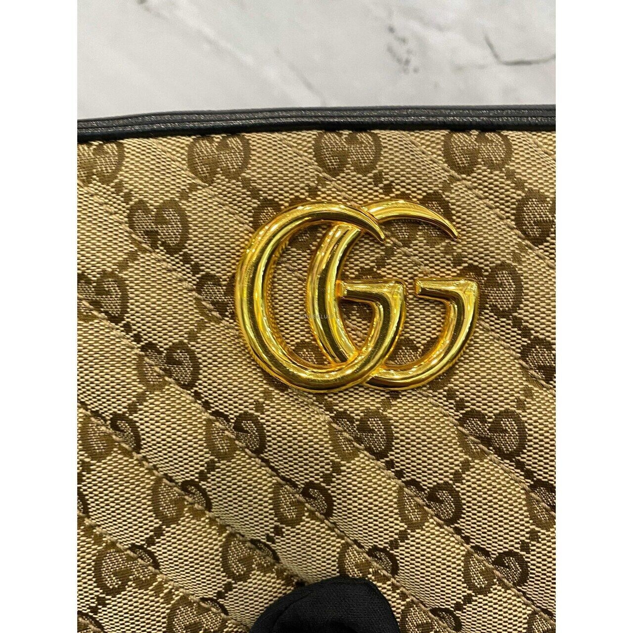 Gucci Camera Bag GG Canvas Black GHW Sling Bag