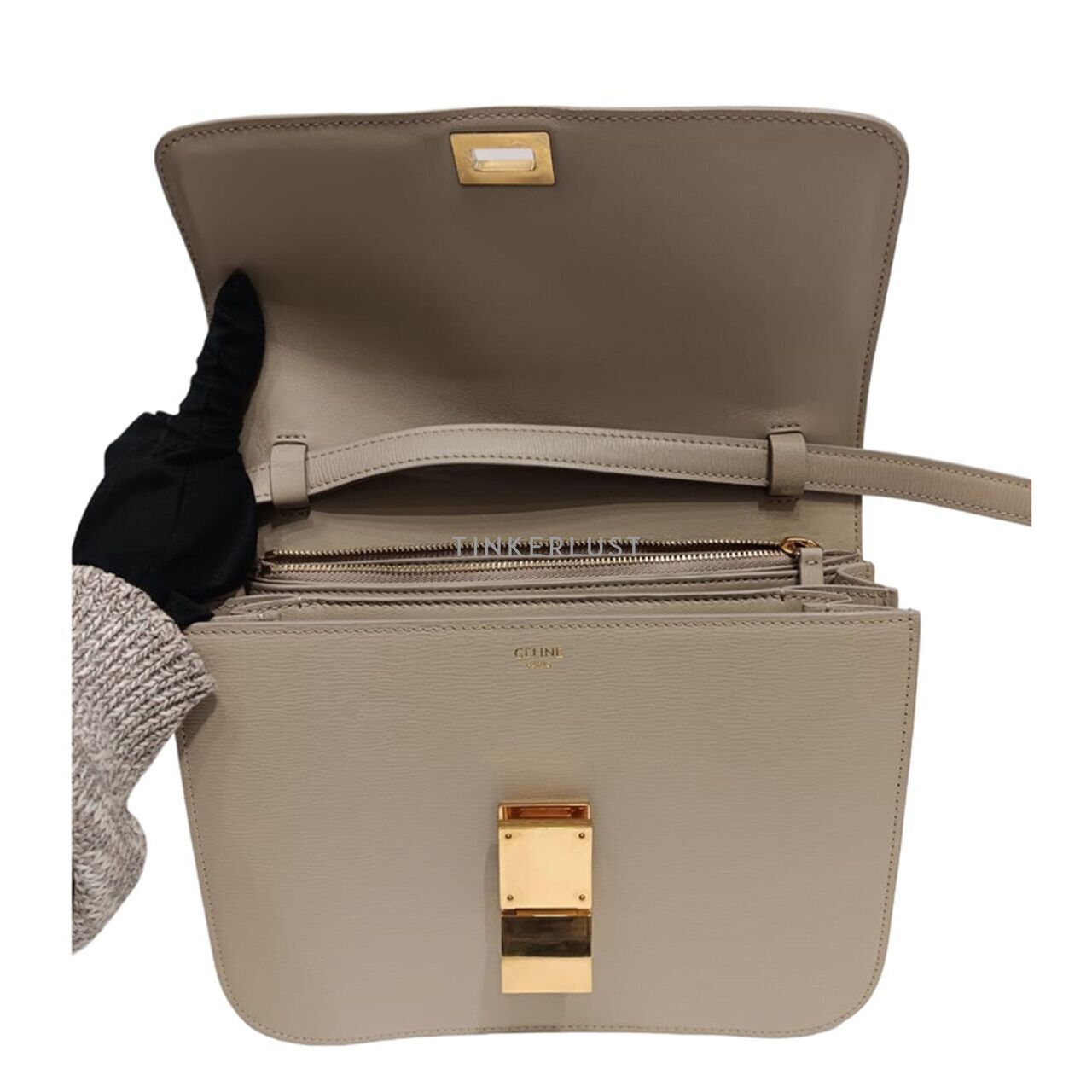 Celine Box Medium Taupe GHW 2018 Sling Bag