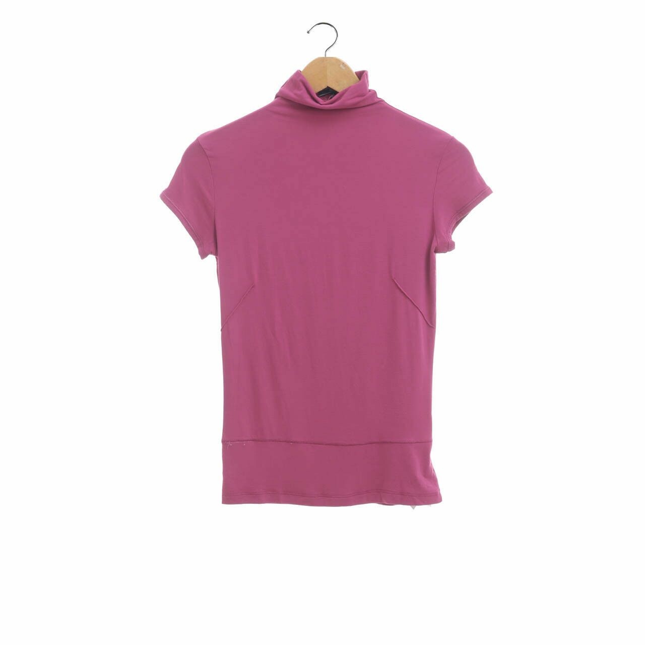 Mango Magenta Turtle Neck T-Shirt