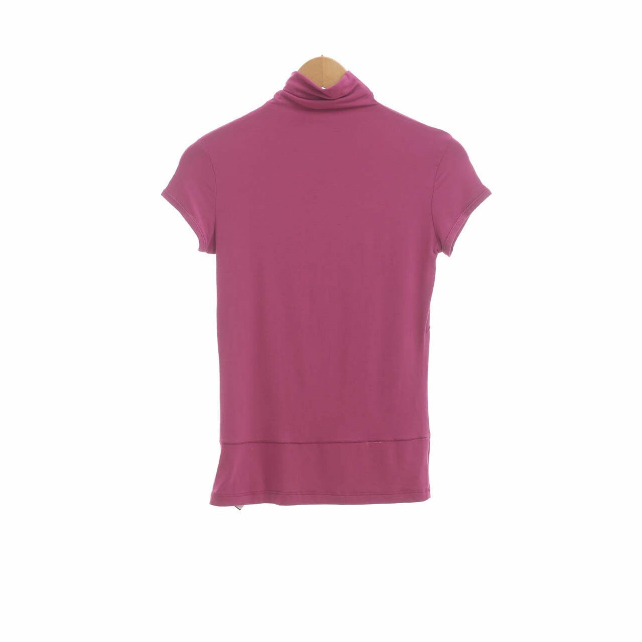 Mango Magenta Turtle Neck T-Shirt