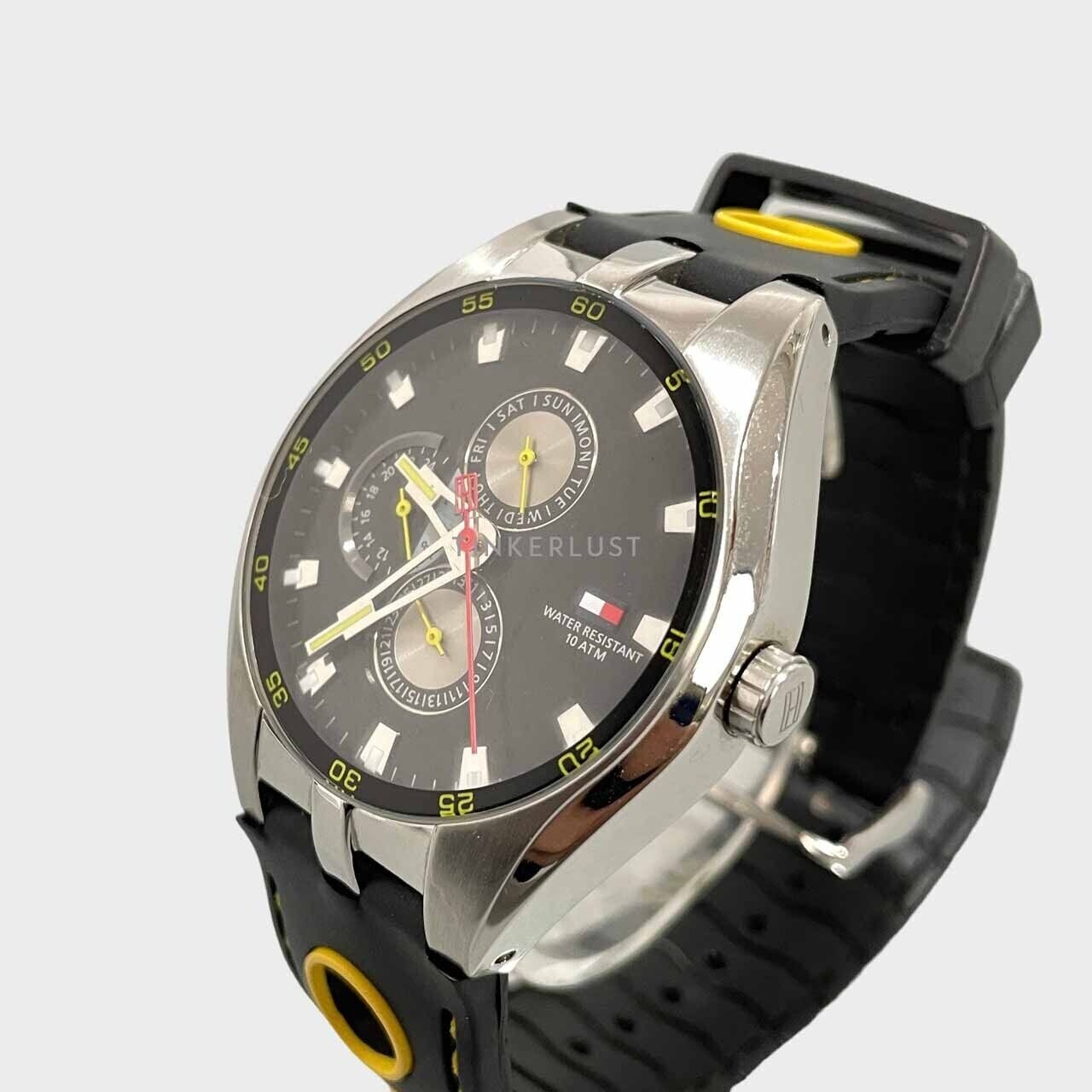 Tommy Hilfiger Black Stainless Rubber Quartz Watch