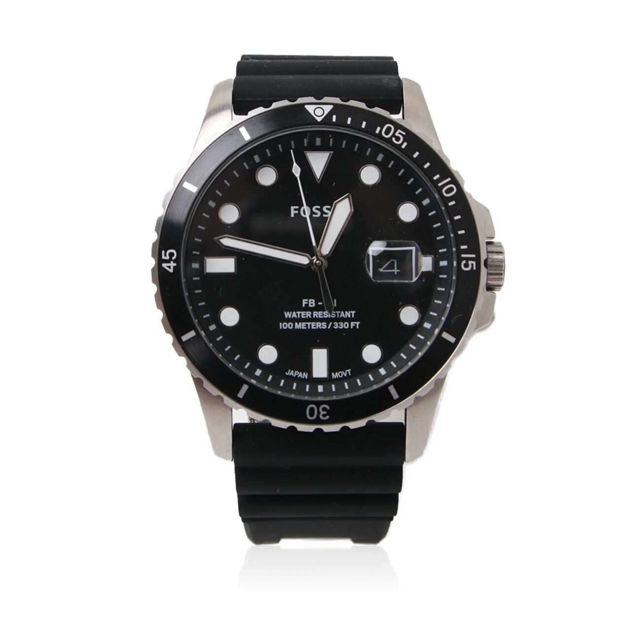 Fossil FS5660 Black Silicone Watch 