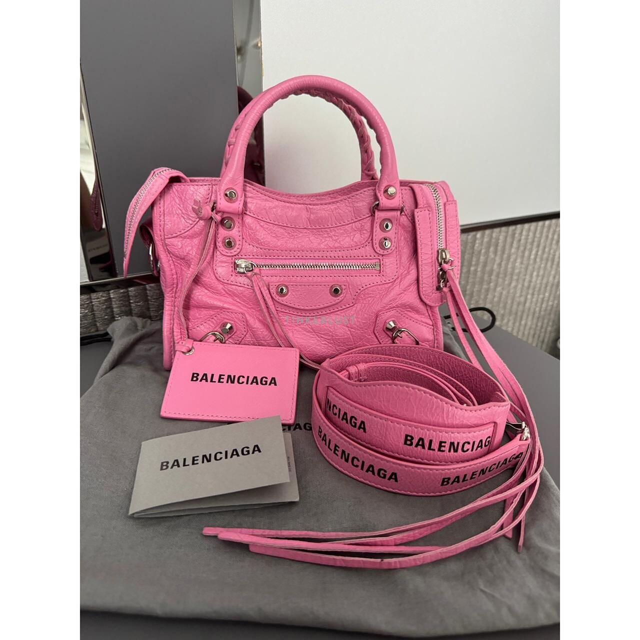 Balenciaga Classic Mini City Pink SHW 2019 Satchel