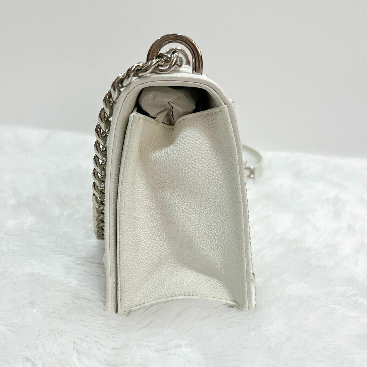 Christian Dior Diorama Medium Broken White Leather CD Clasp SHW Shoulder Bag