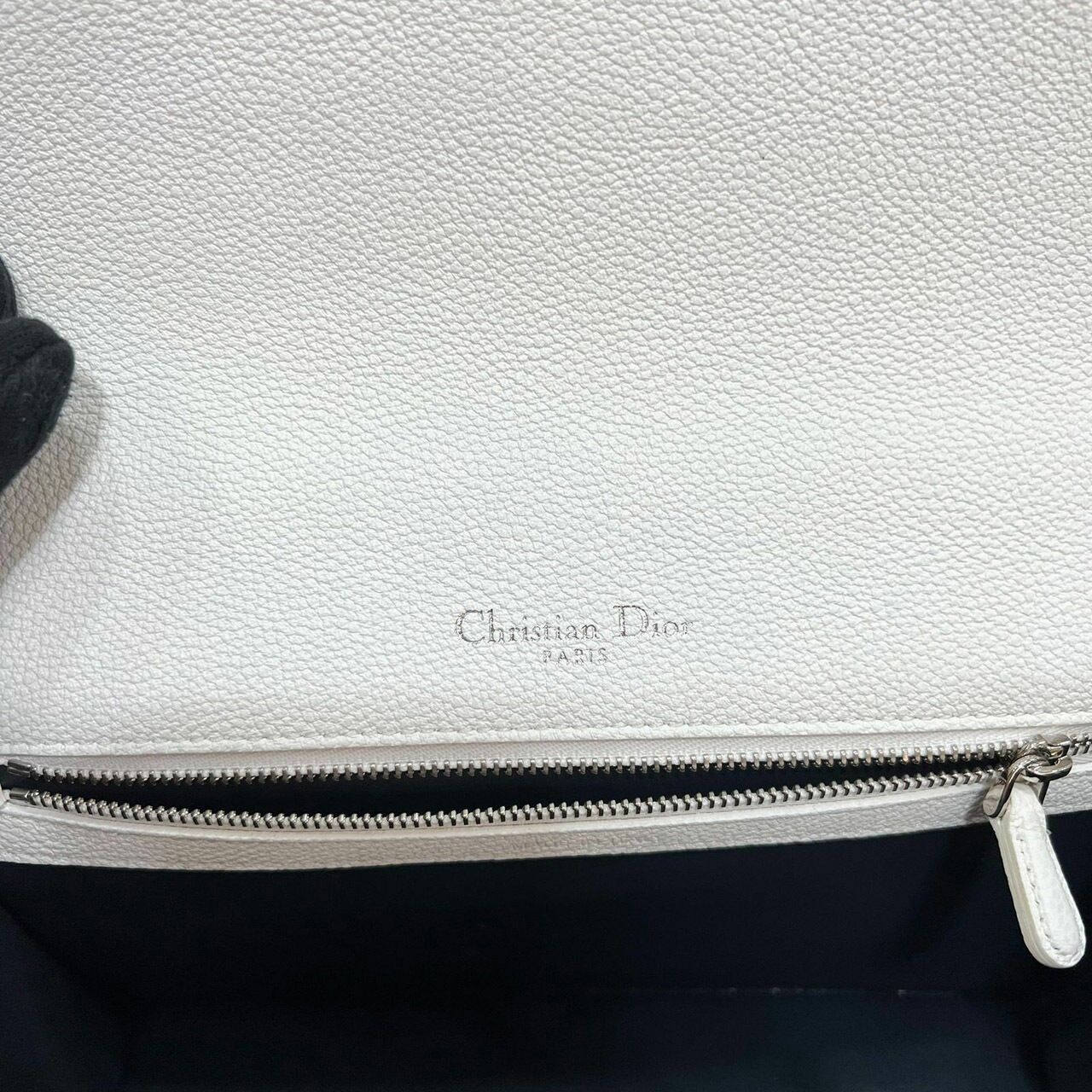 Christian Dior Diorama Medium Broken White Leather CD Clasp SHW Shoulder Bag