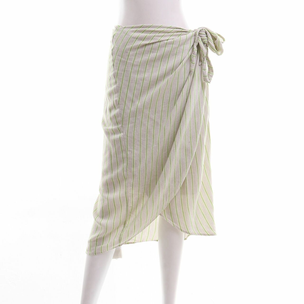 Mango Grey Stripes Mini Skirt