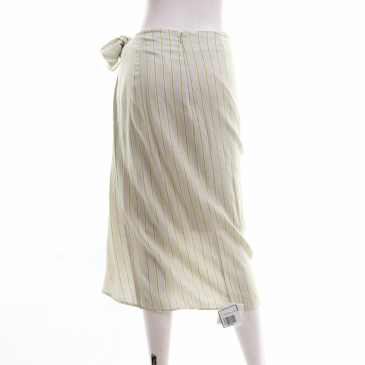 Mango Grey Stripes Mini Skirt