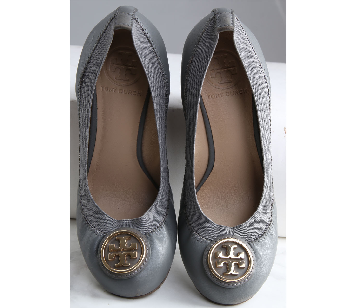 Tory Burch Grey Wedges