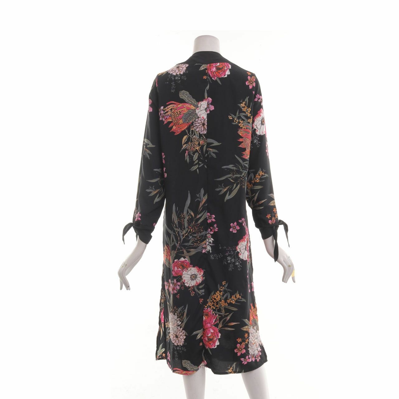 Cotton On Black Floral Kimono Outerwear