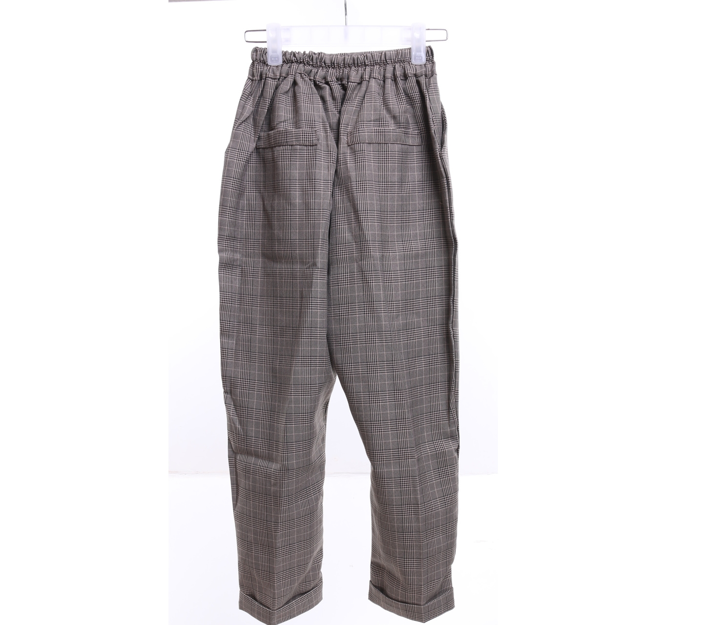 Private Collection Monomolly Cream Checkered Long Pants