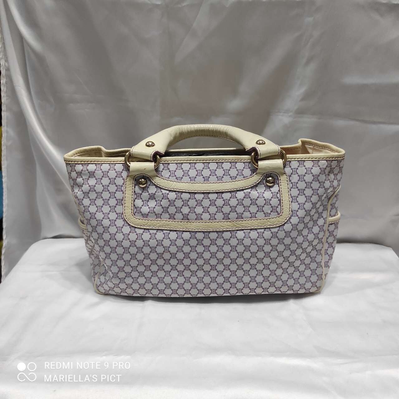 Celine Purple & Broken White Handbag