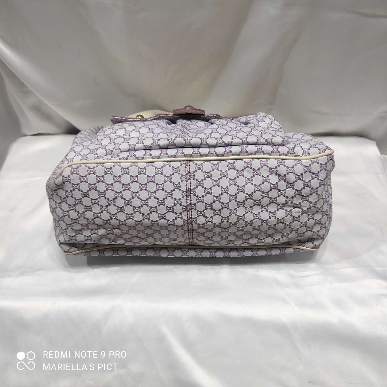 Celine Purple & Broken White Handbag