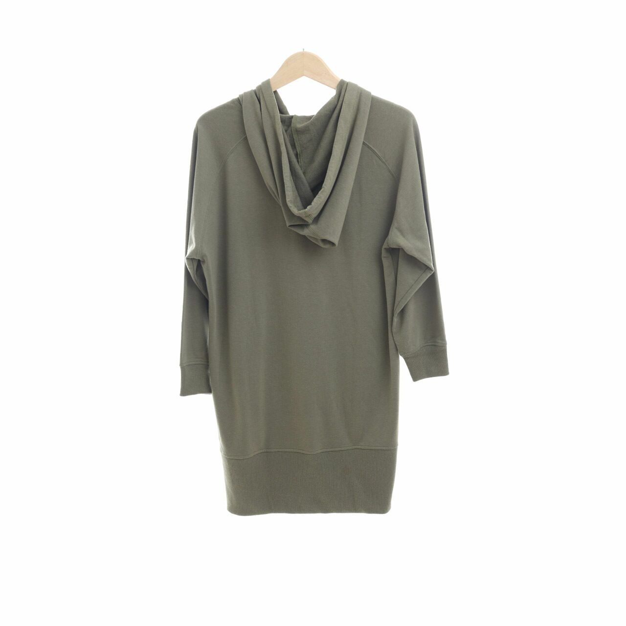 Et Cetera Olive Hoodie Mini Dress