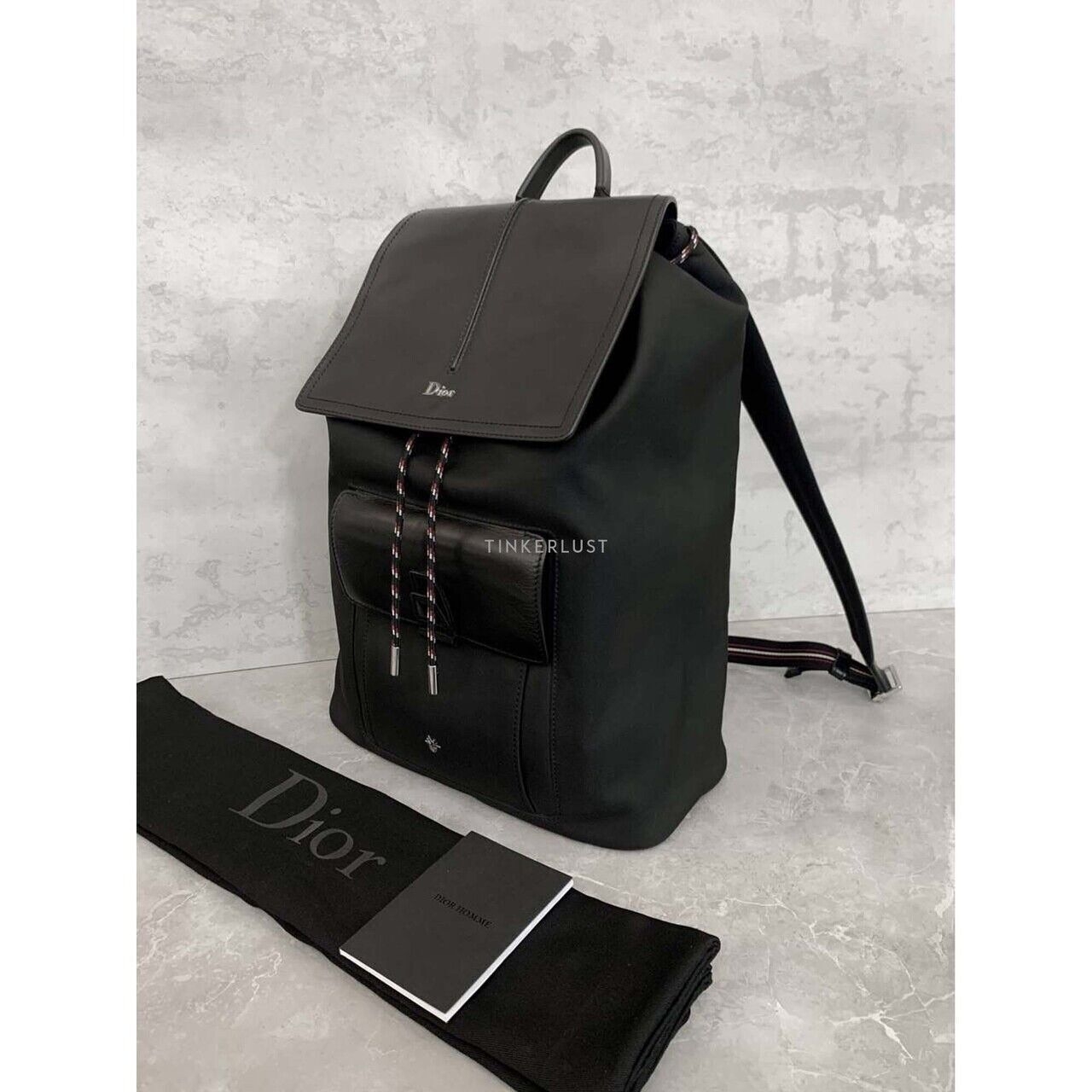 Christian Dior Bee Motion Black Nylon & Calfskin Black 2018 Backpack