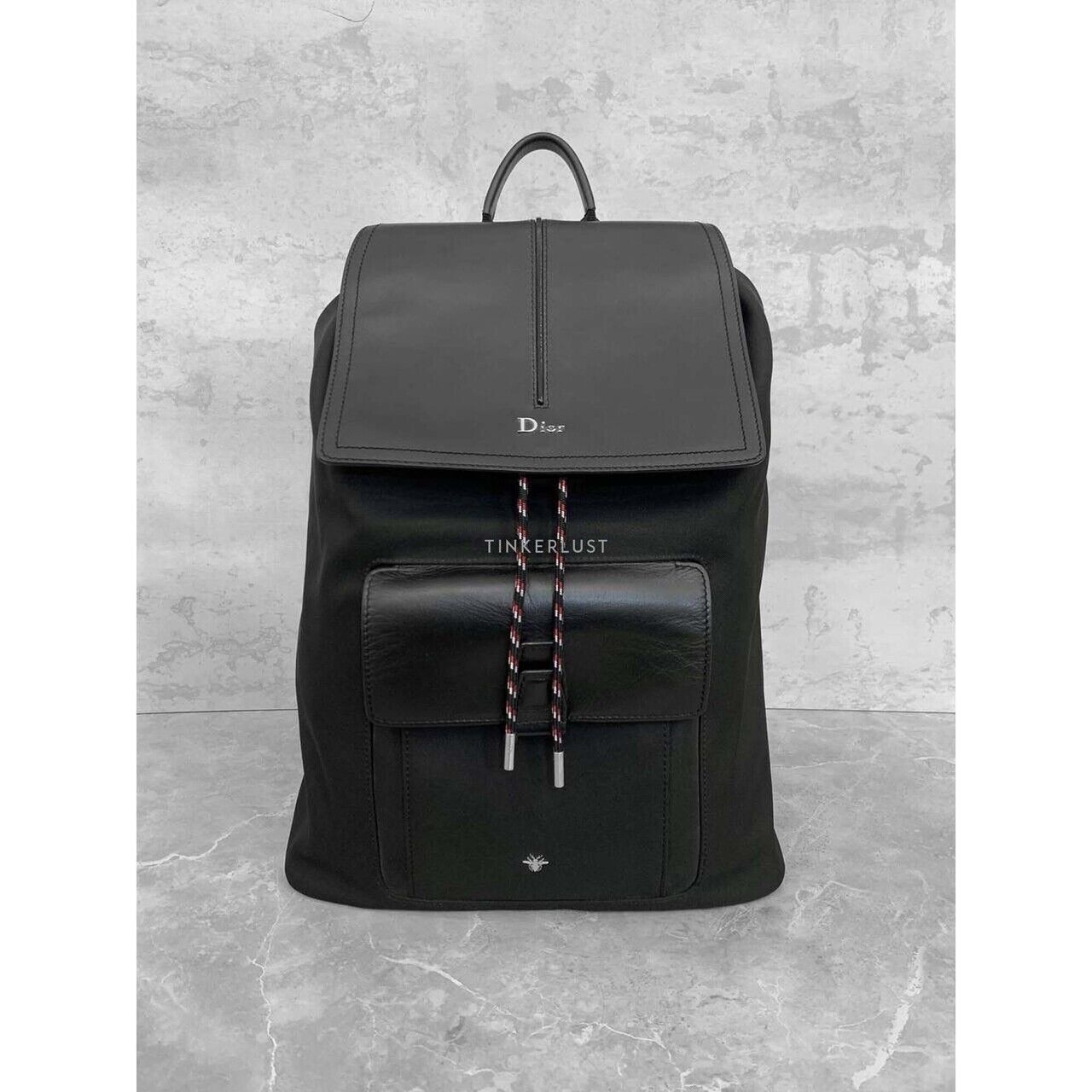 Christian Dior Bee Motion Black Nylon & Calfskin Black 2018 Backpack